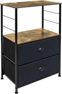 sorbus nightstand 2 drawer shelf storage furniture логотип