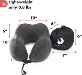 img 1 attached to 🦙 Ultimate Alpaca Memory Foam Travel Pillow - Enhancing Sleep Quality with Award-Winning Design, Optimal Head, Neck, and Chin Support for All Sleep Positions - Featuring Premium Breathable Fabric and Convenient Machine-Washable Cover