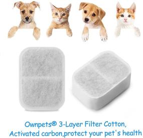 img 2 attached to 🔌 3-Pack Replacement Cotton Activated Carbon Filters for Cat Dog Pet Water Drinking Fountain by OWNPETS