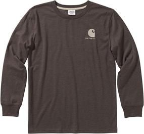 img 2 attached to Carhartt Graphic T Shirt Running Charcoal Boys' Clothing for Tops, Tees & Shirts