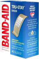 🩹 band-aid sheer strips adhesive bandages, 3-packs of 40 all one size logo