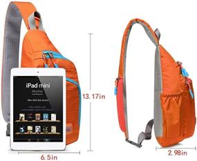 img 3 attached to 🎒 Lecxci Lightweight Waterproof Outdoor Chest Sling Bag Backpack for Unisex / Men / Women - Ideal for Outdoor Activities