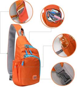 img 1 attached to 🎒 Lecxci Lightweight Waterproof Outdoor Chest Sling Bag Backpack for Unisex / Men / Women - Ideal for Outdoor Activities