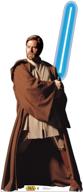 life size obi-wan kenobi cardboard standup - cardboard people star wars prequel trilogy логотип