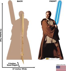 img 3 attached to Life Size OBI-Wan Kenobi Cardboard Standup - Cardboard People Star Wars Prequel Trilogy