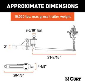 img 3 attached to 🚚 CURT 17062 Round Bar Weight Distribution Hitch | Integrated Lubrication & Sway Control | Up to 10K | 2-Inch Shank | 2-5/16-Inch Ball