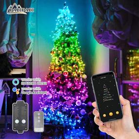 img 1 attached to 🎄 PABIPABI Christmas Fairy Lights 160LT 68FT WiFi Smart RGB Color Changing, APP Control Compatible with Alexa & Google Assistant, Ideal for Decorating Christmas Trees, Bedrooms, Curtains, Tapestry, Parties - Indoor/Outdoor