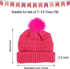 img 3 attached to ACTLATI Winter Knitted Beanie Colorful Girls' Accessories