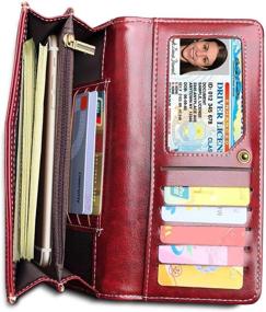 img 3 attached to TOPKULL Womens Wallet Trifold Capacity Women's Handbags & Wallets