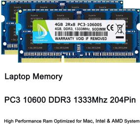 img 1 attached to 🖥️ DUOMEIQI 8GB Kit(2 X 4GB) 1333Mhz DDR3 SDRAM - Laptop Memory Upgrade