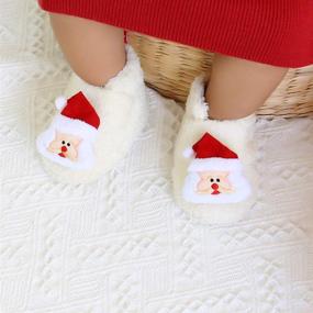 img 1 attached to Infant Baby Slippers Girls Boys Booties Warm Socks Shoes Newborn Crib Footwear Prewalkers