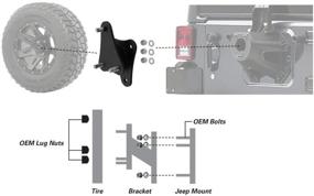 img 3 attached to 🚗 Simplify Storage: Extreme Max Spare Tire Relocation Bracket for 2007-2018 Jeep Wrangler JK Models