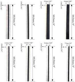 img 3 attached to 🔌 Гларкс 40 шт. Разъемы мужского и женского типа 2.54 мм для печатных плат с разъединительными контактами - набор из 8 различных типов для прототипного щита Arduino.