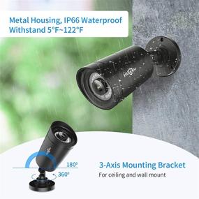 img 3 attached to 🎥 Hiseeu Wired Security Camera System: 8CH 1080P DVR with 1920TVL Cameras, IP66 Waterproof, Human Detection & APP Alert, 24/7 Record - Includes 1TB Hard Drive