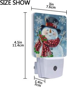 img 2 attached to 🎄 Vdsrup Winter Snowflakes Snowman Night Light Set: Festive Christmas Holly Berry LED Nightlights with Auto Dusk-to-Dawn Sensor - Ideal for Bedroom, Bathroom, Kitchen, Hallway, and Stairs