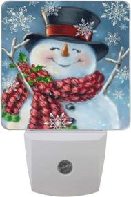 img 4 attached to 🎄 Vdsrup Winter Snowflakes Snowman Night Light Set: Festive Christmas Holly Berry LED Nightlights with Auto Dusk-to-Dawn Sensor - Ideal for Bedroom, Bathroom, Kitchen, Hallway, and Stairs