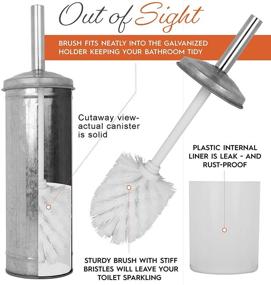 img 1 attached to 🚽 Enhance Your Country Bathroom with the Autumn Alley Galvanized Toilet Brush and Holder Set