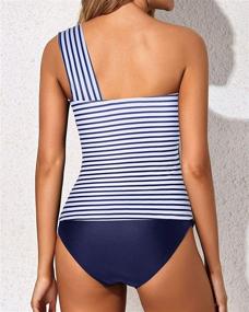 img 2 attached to Tempt Me Scrunched Shoulder Fashioned Women's Clothing for Swimsuits & Cover Ups