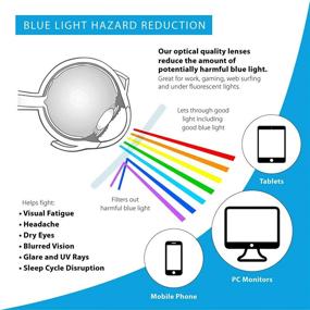 img 1 attached to Kids Blue Light Blocking Computer Glasses: Protecting Boys and Girls from Harmful Blue Light and Eyestrain - 90% UV400 Protection