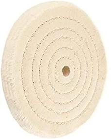 img 4 attached to 🪒 High-quality 6" Sewn Cotton Power Buffing Polishing Wheel with 1/2" Arbor Hole