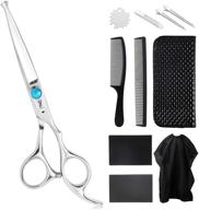💇 pandinus imperator 11-piece professional hair cutting scissors set - stainless steel thinning scissors for barber, salon, home use - adults, kids logo
