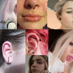 img 1 attached to 💎 150PCS Stainless Steel Body Piercing Kit - Lip Nose Tongue Tragus Cartilage Daith Eeybrow Belly Button Rings - 14G 16G 20G - Xpircn