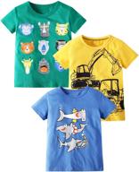 👦 deekey toddler dinosaur crewneck t shirts: a must-have for boys' clothing logo