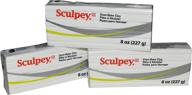 🏺 sculpey iii white oven-bake clay - ideal for crafting home decor, figurines, etc - 8 ounces, pack of 3 logo