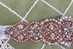 img 1 attached to 💎 Sparkling Silver Blush Belt Accessories: ZIUMUDY's Handmade Crystal Rhinestone Women's Must-Have