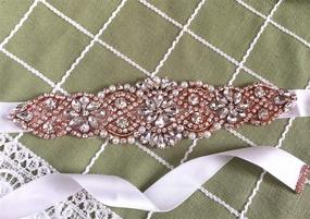 img 2 attached to 💎 Sparkling Silver Blush Belt Accessories: ZIUMUDY's Handmade Crystal Rhinestone Women's Must-Have