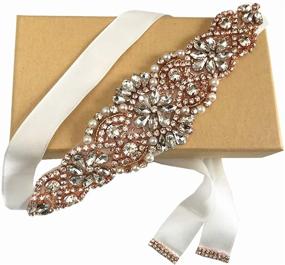 img 3 attached to 💎 Sparkling Silver Blush Belt Accessories: ZIUMUDY's Handmade Crystal Rhinestone Women's Must-Have