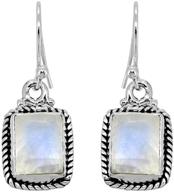 🌈 stunning yotreasure rainbow moonstone sterling earrings: perfect girls' jewelry! logo