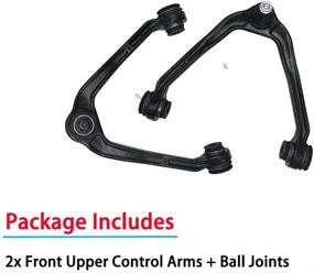 img 2 attached to 🔧 Front Upper Control Arm Assembly with Ball Joint for Silverado Sierra Suburban Avalanche Tahoe Yukon Escalade Express Savana K80942 - Set of 2