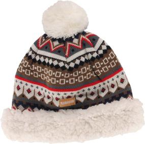 img 3 attached to ❄️ Warm and Stylish BambooMN Women's Winter Fleeced Pom Pom Beanie Hat and Mittens Set: Embrace the Cold in Style!