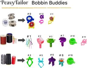 img 2 attached to 🧵 PeavyTailor 20 pcs/Pack Sewing Bobbin Small Clips: Color Thread Clips Holder Tool - Essential Sewing Accessory