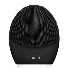 img 4 attached to 🚿 FOREO Luna 3 Men App-connected Smart Facial Cleansing Tool for Skin and Beard, Black, Complete 5-Piece Set