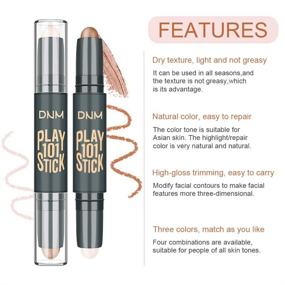 img 2 attached to 💄 DNM Color High Adherence Double-Headed Multi-Color Concealer Shadow Pen - Waterproof & Long-lasting Effect - Contour Makeup, Brightening Concealer, Correcting Facial Redness (4pcs)