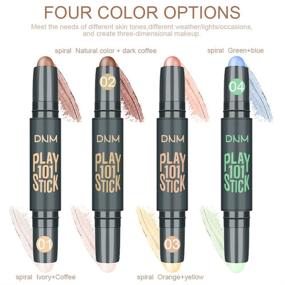 img 3 attached to 💄 DNM Color High Adherence Double-Headed Multi-Color Concealer Shadow Pen - Waterproof & Long-lasting Effect - Contour Makeup, Brightening Concealer, Correcting Facial Redness (4pcs)