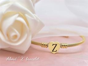 img 1 attached to 💖 Personalized Alphabet Bracelet for Girls - Valentine's Jewelry Gift