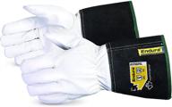 🧤 high-quality 370gfkll tig welding glove with kevlar lining, large size - durable goatskin leather, ideal for work (1 pair pack) logo