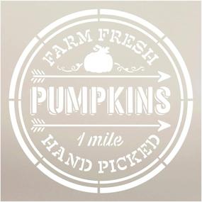 img 2 attached to StudioR12 Farm Fresh Pumpkins Hand-Picked Stencil | Wood Signs | Word Art, Reusable | Fall | Painting Chalk Mixed Media | Multi-Media | Journaling, DIY Home Decor - Choose Size (9x9 inches)