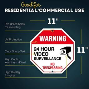 img 3 attached to 🔒 Ultimate Protection: Weatherproof Hour Video Surveillance Sign for Enhanced Security