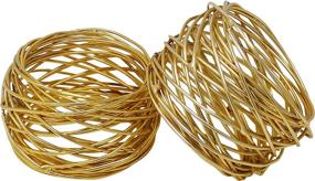 img 1 attached to Gold Mesh Napkin Rings