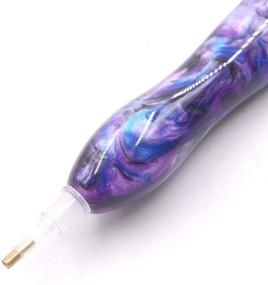 img 2 attached to 💜 Diamond Painting Pen - Diamond Art Pen Stylus for Mosaic Making & Nail Art, Gem Rhinestone Picker Tool - Purple
