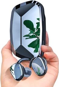 img 4 attached to 🎧 Превосходное звучание: Беспроводные наушники со специальными крючками для ушей, Bscame Спортивные беспроводные наушники Bluetooth вкладышевого типа с чехлом для зарядки емкостью 2000 мАч, защита от воды IPX7, беспроводная стереосистема TWS c глубоким басом и микрофоном для бега, тренировок и занятий в спортзале.