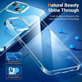 img 2 attached to 📱 TORRAS Crystal Clear iPhone 13 Case 6.1 inch, Non-Yellowing Slim Fit Ultra-Thin Soft Silicone Shockproof for iPhone 13 Phone Case 5G 2021, Crystal Clear