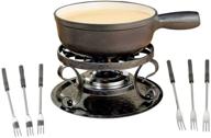 swissmar lugano cheese fondue set 🧀 - 9-piece, black: a perfect gourmet delight! logo