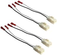 🔌 dkmus 2 pairs wiring harness cable for chrysler dodge vehicles speakers - adapter connector plug logo