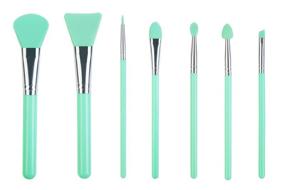 img 4 attached to 🌿 LORMAY 7-Piece Silicone Makeup Brush Applicator Kit for Cream or Liquid Face Care, Lip Care, Eyeliner, Eyebrow, Eye Shadow, and UV Resin Epoxy Art Crafting - Mint Green