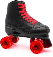 premium pu leather double row high top roller skates for women - perfect for indoor/outdoor quad skating logo